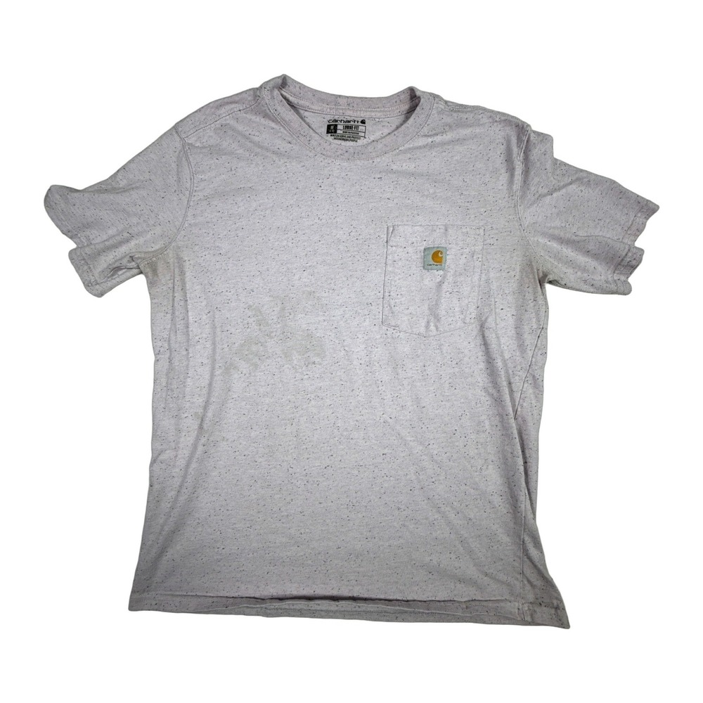 Carhartt Loose Fit Speckled‎ Pocket T Shirt Size M Boys 8-10 Purple Gray